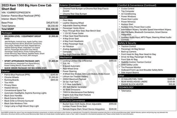 $30299 : Ram 1500 2023 4x2 Big Horn 4 image 10