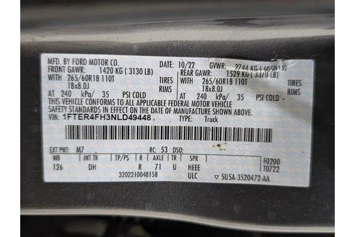 $32814 : Ford Ranger 2022 4x4 Lariat image 9