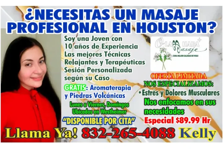 HOUSTON BUSCAS UN BUEN MASAJE? image 1