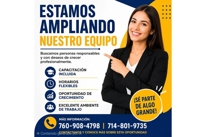 Nueva Oportunidad de Trabajo image 1