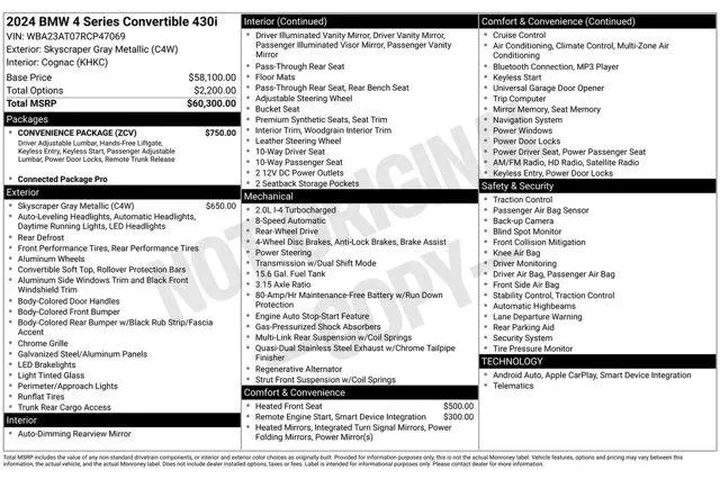 $36877 : BMW 4 Series 2024 430i 2dr C image 10