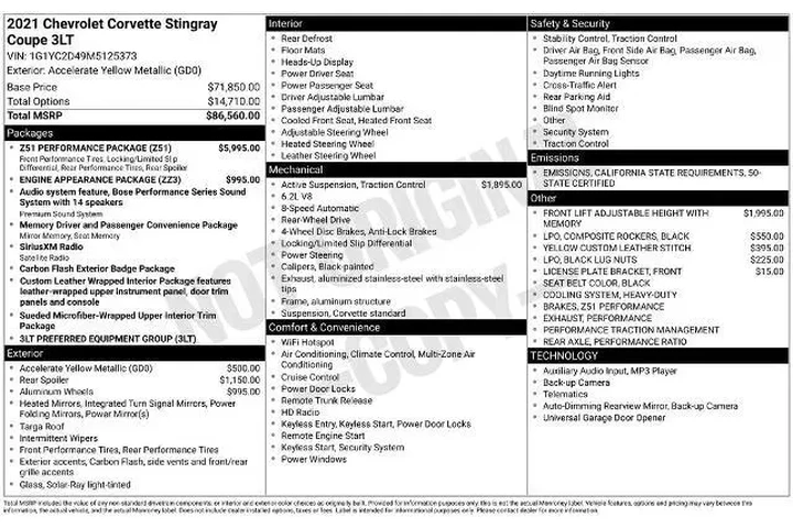Chevrolet Corvette 2021 Stin image 2