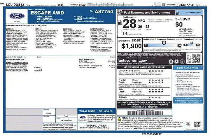 $26200 : Ford Escape 2025 AWD ST-Line image 2