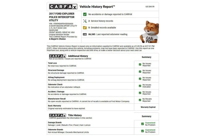 $14750 : 2017 Explorer Police Intercep image 8