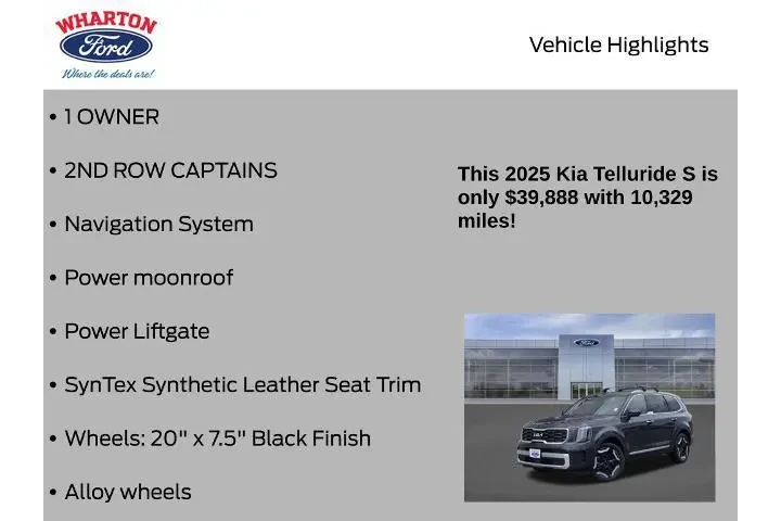 $37668 : Kia Telluride 2025 AWD S 4dr image 5