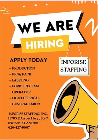 Now Hiring!! image 1