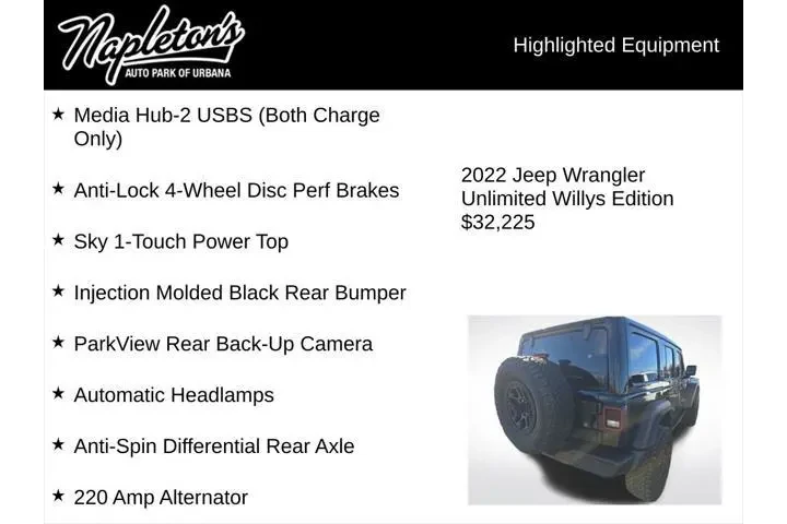 $32225 : Jeep Wrangler Unlimited 2022 image 5