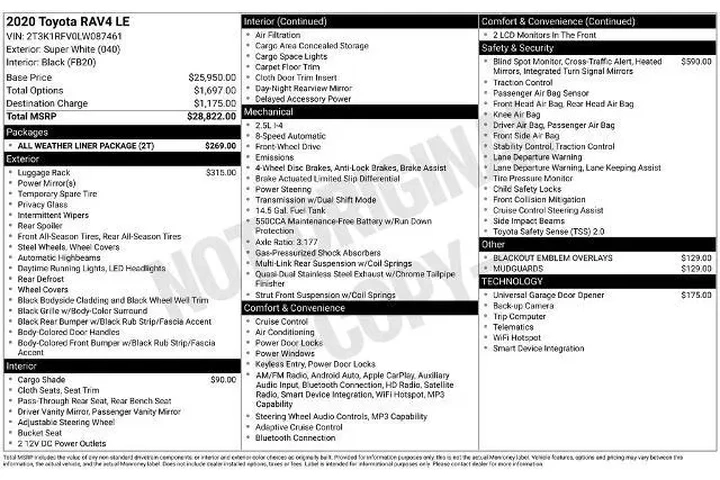 $23966 : Toyota RAV4 2020 LE 4dr SUV image 2