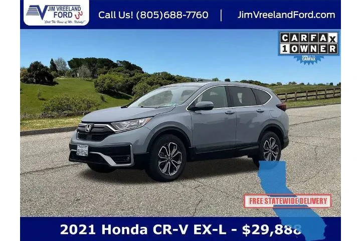 $29888 : Honda CR-V 2021 AWD EX-L 4dr image 1