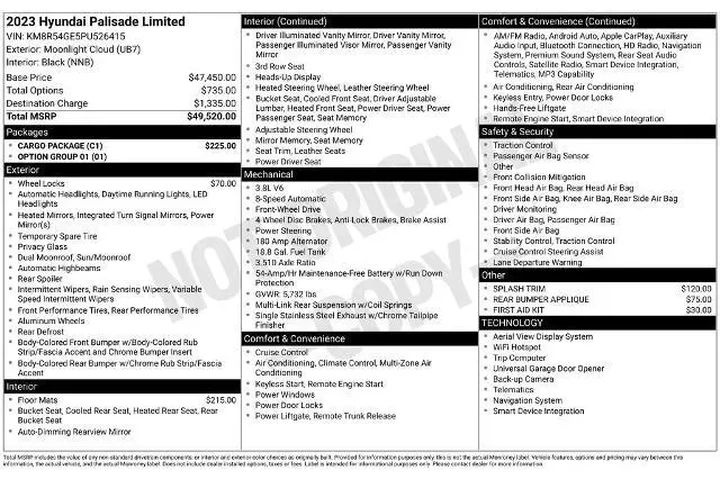 $26500 : Hyundai PALISADE 2023 Limite image 3