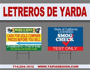 YARD SIGNS-LETREROS DE YARDA image 1