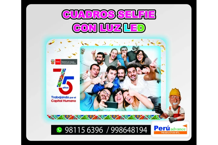 CUADRO SELFIE  CON LUZ "LED image 2