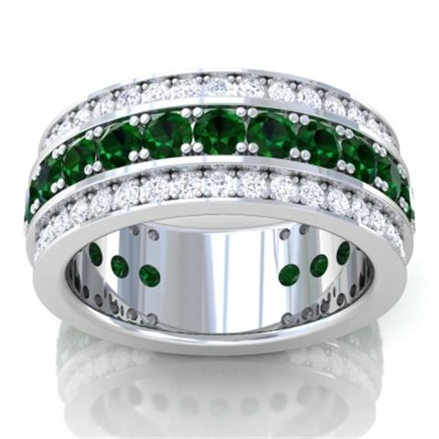 $2392 : Buy 1.92cttw Emerald Bands image 1