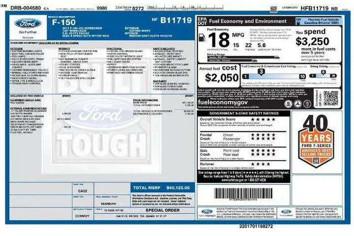 $21100 : Ford F-150 2017 4x2 King Ran image 3