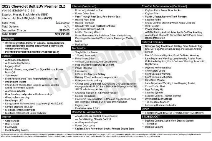 $21600 : Chevrolet Bolt EUV 2023 Prem image 3