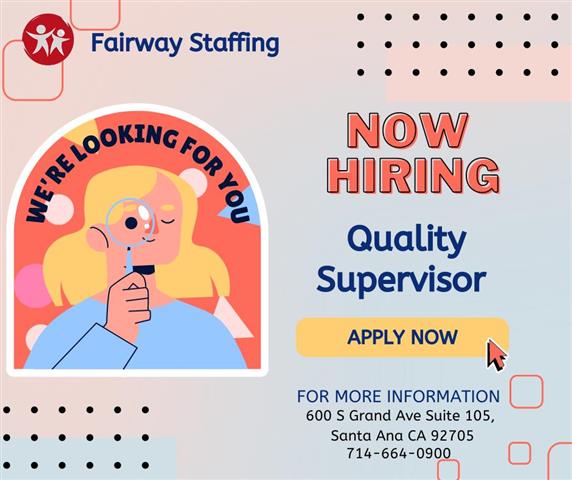 Now Hiring Quality Supervisor image 1