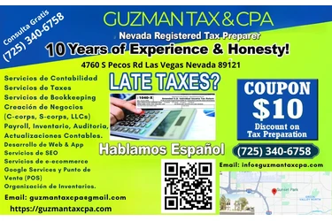 Guzman Tax & CPA Llama Ya en Las Vegas