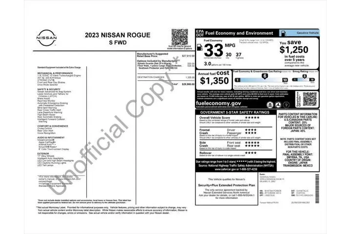 $18987 : Nissan Rogue 2023 S 4dr Cros image 3