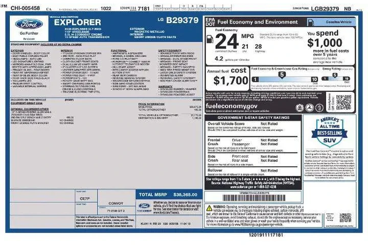 $22316 : Ford Explorer 2020 XLT 4dr S image 3