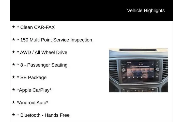 $17900 : Volkswagen Atlas 2019 AWD V6 image 2