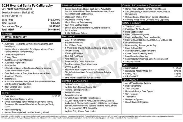 $33500 : Hyundai SANTA FE 2024 Callig image 7