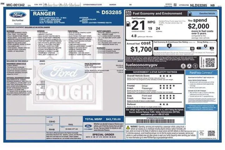 $26908 : Ford Ranger 2022 4x4 XLT 4dr image 2