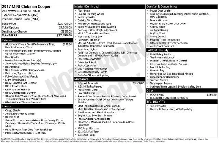 $10300 : MINI Clubman 2017 Cooper 4dr image 2