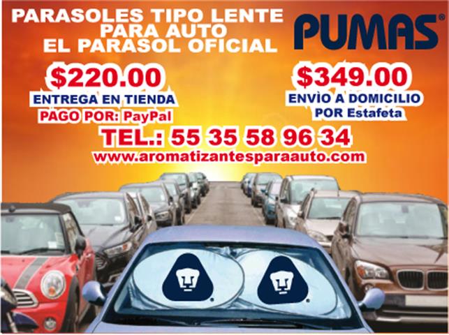 $1 : PARASOLES PARA AUTO pumas image 4