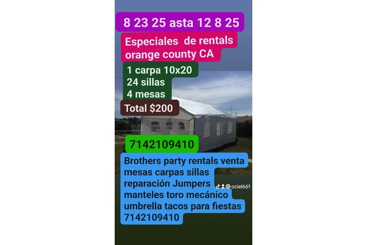 Brothers party rentals venta image 6