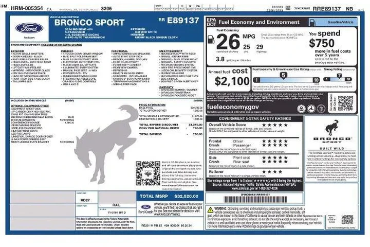 $27797 : Ford Bronco Sport 2024 AWD B image 3