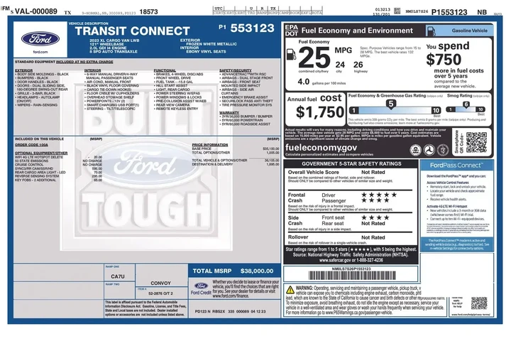 $36991 : Ford Transit Connect 2023 XL image 5