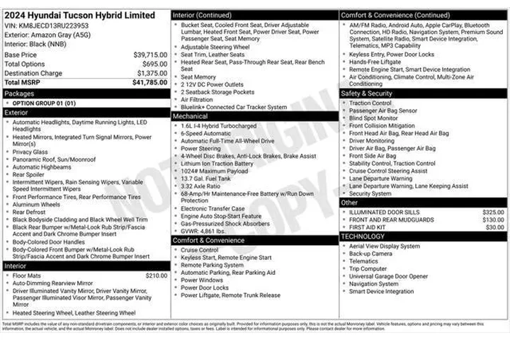 $34849 : Hyundai TUCSON Hybrid 2024 A image 2