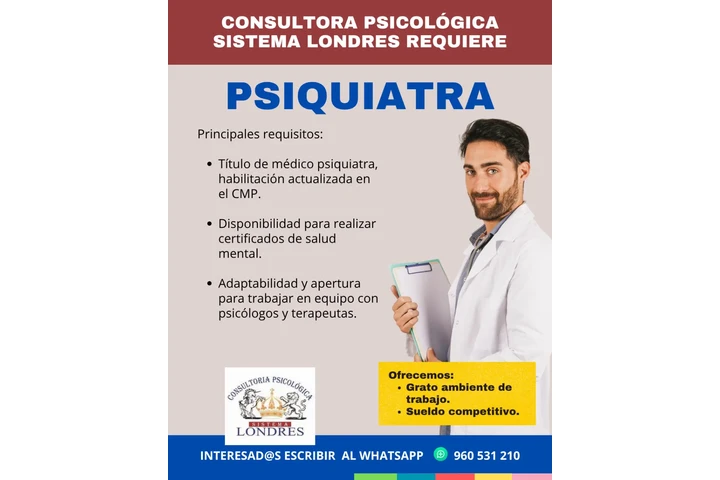 SE SOLICITA PSIQUIATRA image 1
