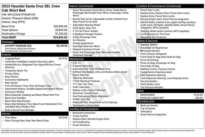 $24562 : Hyundai SANTA CRUZ 2023 AWD image 3