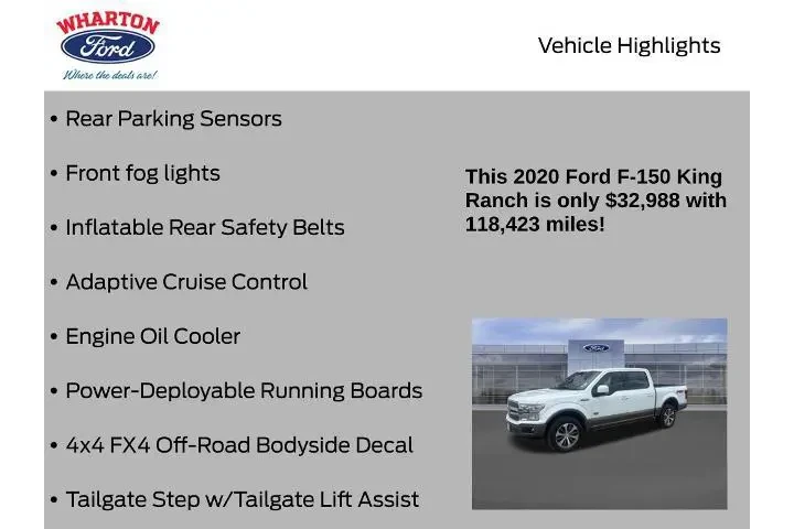 $32988 : Ford F-150 2020 4x4 Platinum image 8