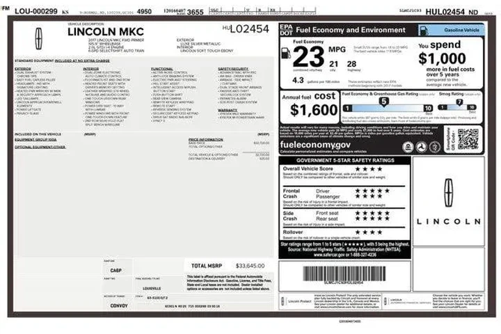 $13822 : Lincoln MKC 2017 Premiere 4d image 2