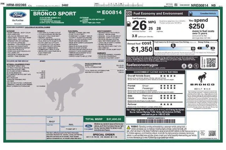 $26685 : Ford Bronco Sport 2022 AWD O image 2