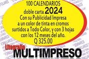 CALENDARIOS DOBLE CARTA 2024 en Guatemala City