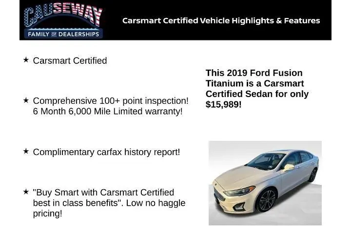 $15989 : Ford Fusion 2019 Titanium 4d image 2