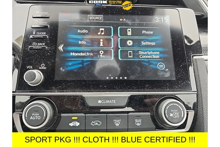 $18983 : Honda Civic 2019 Sport 2dr C image 4