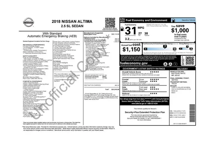 $14358 : Nissan Altima 2018 2.5 S 4dr image 6