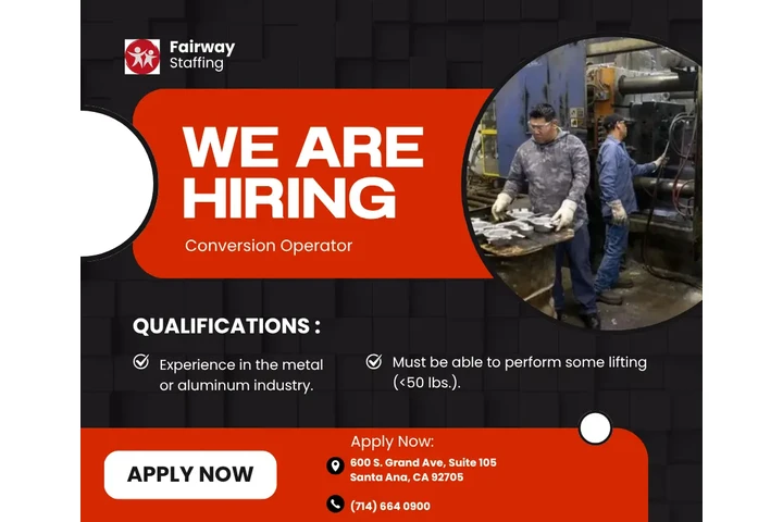 Hiring Conversion Operators image 1