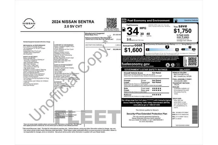 $19929 : Nissan Sentra 2024 SV 4dr Se image 9