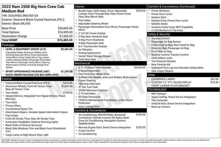 $39946 : Ram 2500 2022 4x4 Big Horn 4 image 2