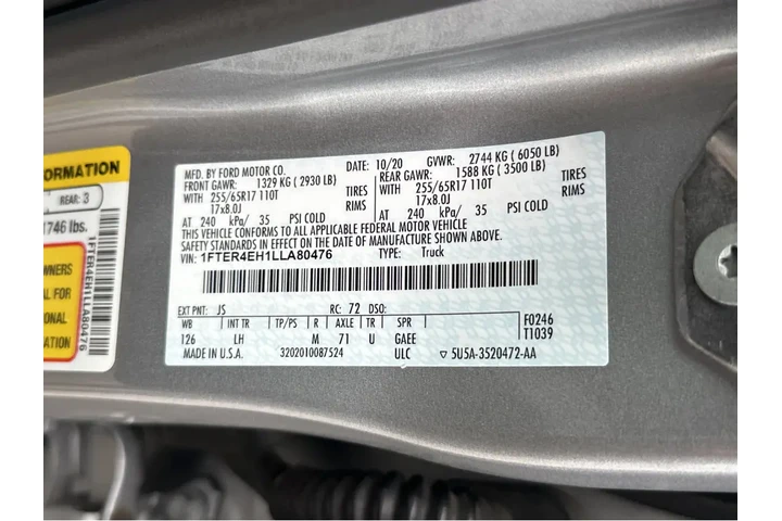 $22977 : 2020 Ranger XLT image 1