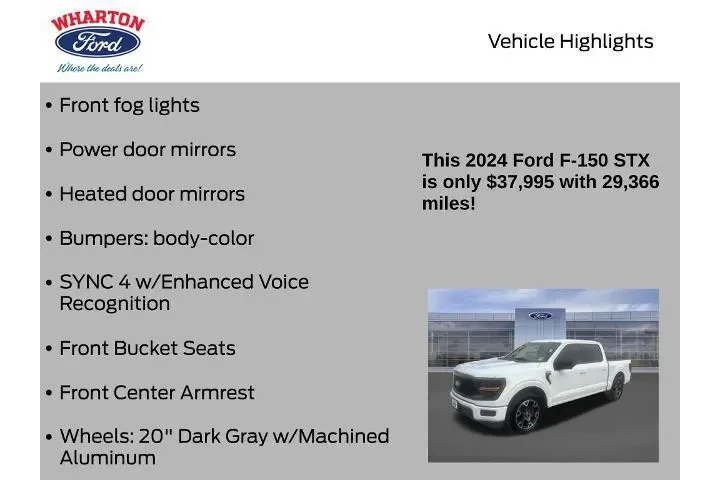$37995 : Ford F-150 2024 4x2 STX 4dr image 10