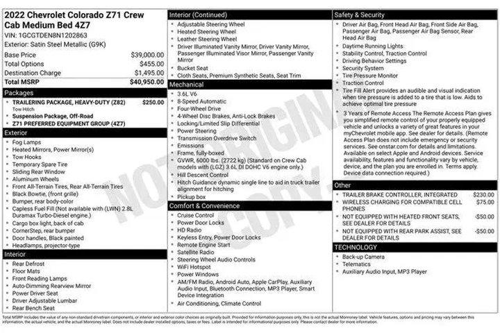 $31998 : Chevrolet Colorado 2022 4x4 image 2