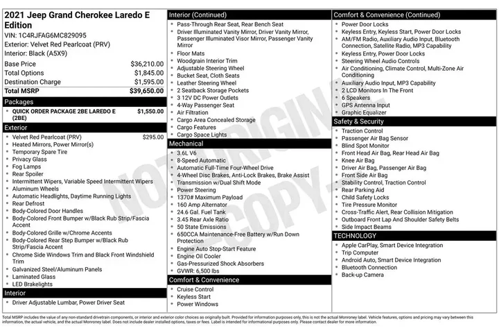 $17476 : Jeep Grand Cherokee 2021 4x4 image 8