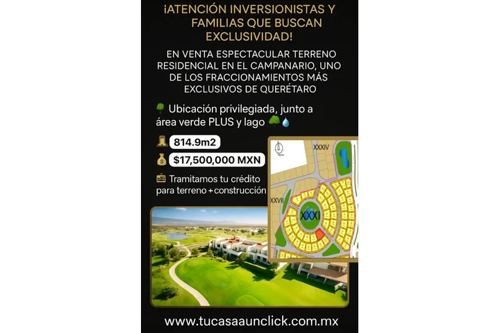 $17500000 : Terreno en El Campanario Qro image 3