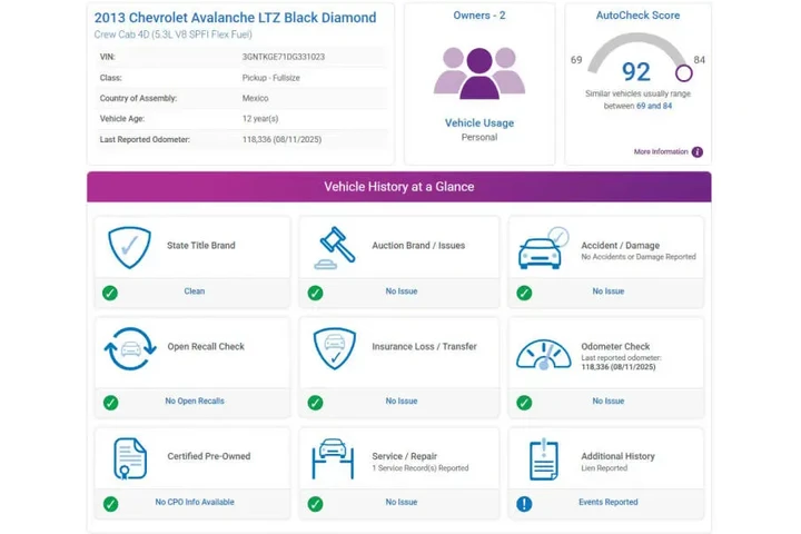 $18975 : 2013 Avalanche LTZ Black Diam image 3